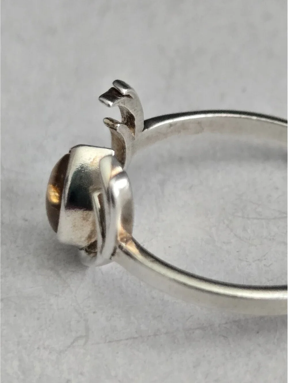 Unique Hand-Crafted Vintage Sterling Silver Deer Antler Ring - Size 7.75